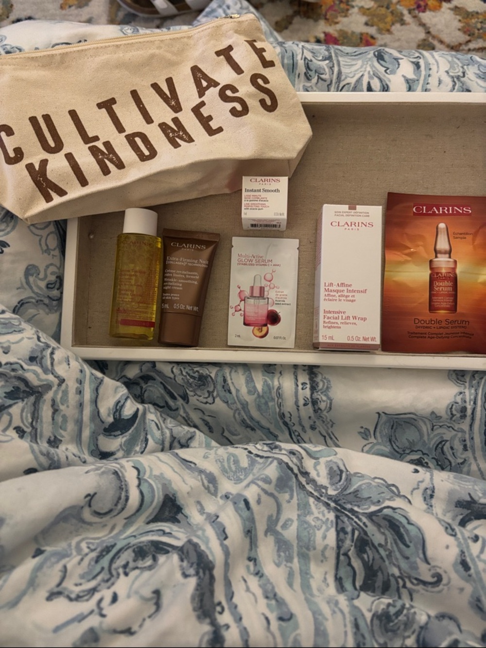 Clarins Skincare Travel kit with Travel Bag